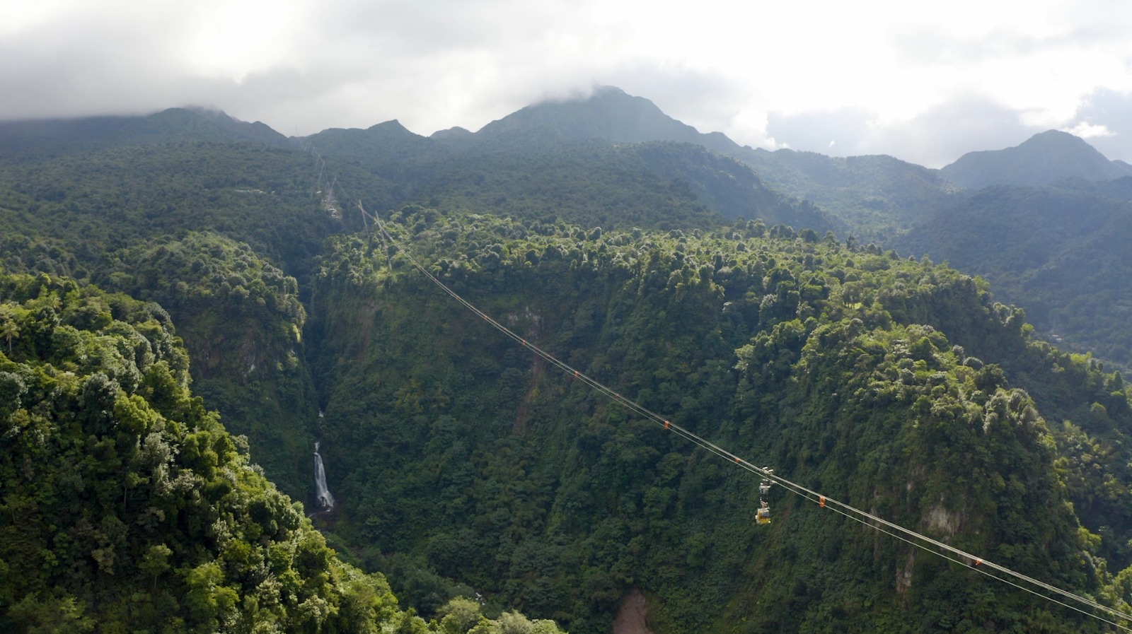 Cable car over rainforest